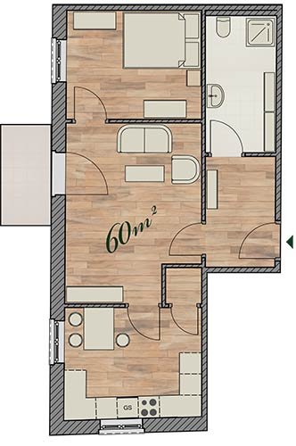 Sacher altersgerechte Wohnung 60qm
